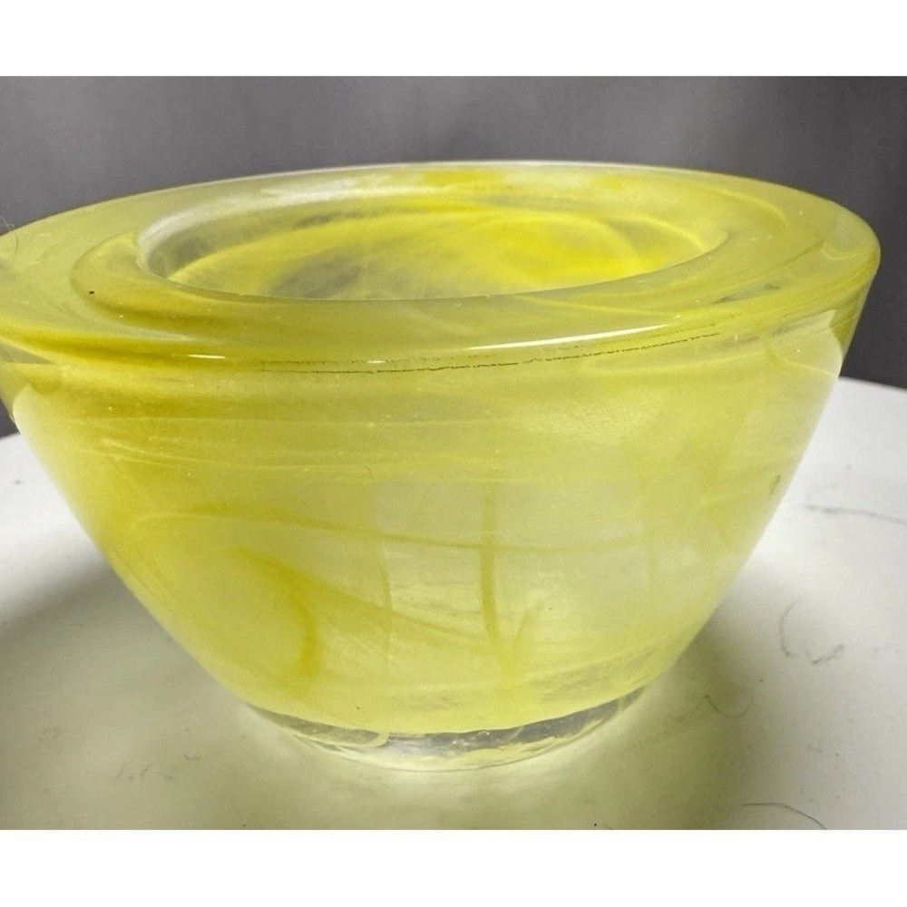 PartyLite Indulgences Awakening Swirl Glass‎ Votive Tealight Holder Set 6 EUC - Picture 6 of 16